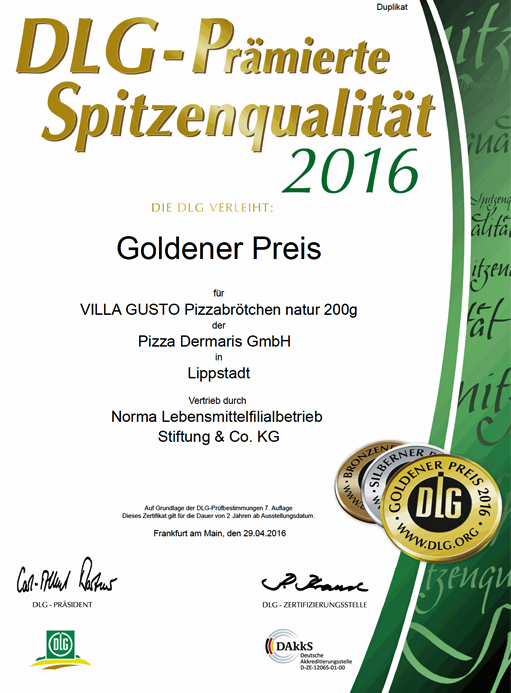 DERMARIS DLG Goldener Preis 2016