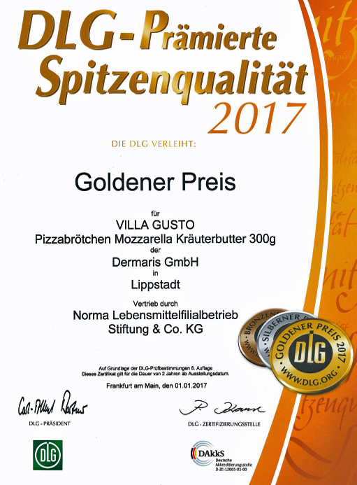 DERMARIS DLG Goldener Preis 2017